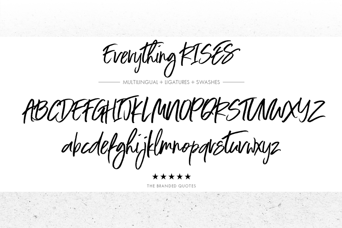 Everything RISES - Typeface preview 4