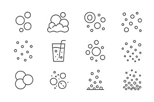 Various bubble designs with drink, an Object Illustration by ZinetroN