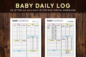 Editable Baby Daily Log | Baby Care