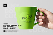 White Ceramic Coffee Mug Hand Mockup, a Cups & Container Mockup by Toasin Studio (Thumbnail 1 of 4)
