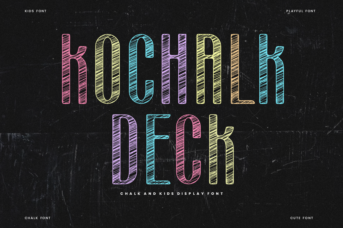 Chalky Stonky - Chalk & School Font, a Sans Serif Font by Iqsiart Studio (Photo 4 of 6)