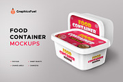 Plastic Food Container Mockups, a Cups & Container Mockup by Graphicsfuel (Thumbnail 1 of 6)