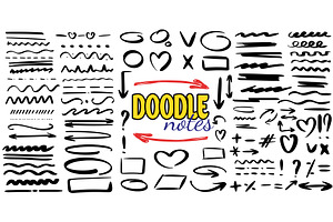 Big set of doodles and ink scribbles, an Object Illustration by Tati_Kli