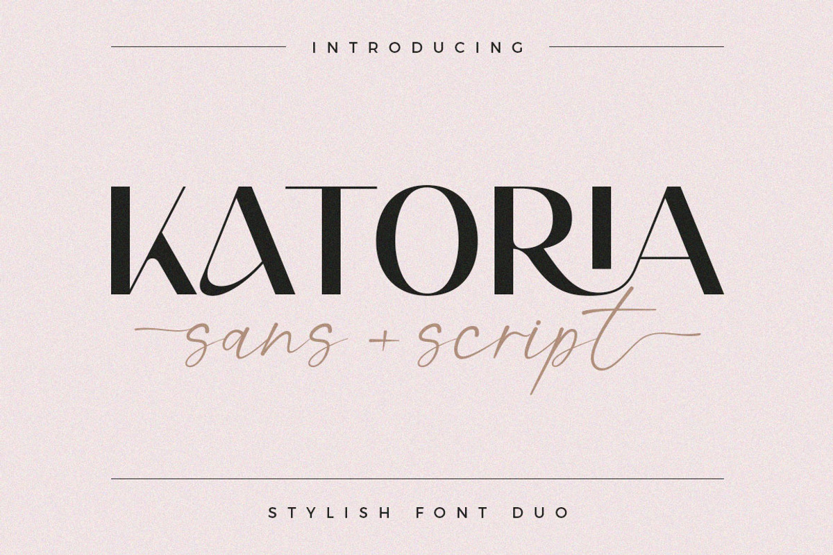 Katoria Font Duo / Script & Sans, a Sans Serif Font by Dora Typefoundry (Photo 11 of 11)