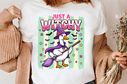 Duck witch with broom, a Seasonal Illustration by CrexoraLab (Thumbnail 3 of 4)