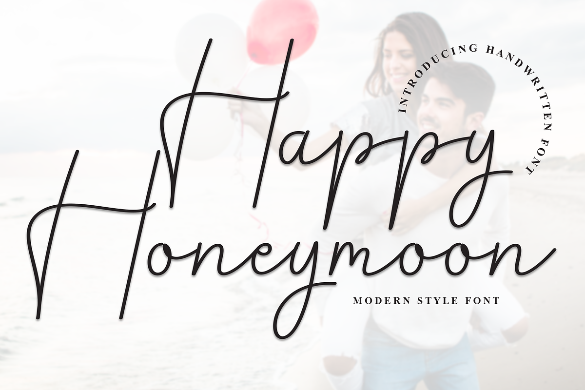 Happy Honeymoon | Script Font, a Handwritten Font by Scratchones (Photo 1 of 8)
