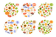 Food products, vitamin groups set, a Food Illustration by Good Studio (Thumbnail 5 of 19)