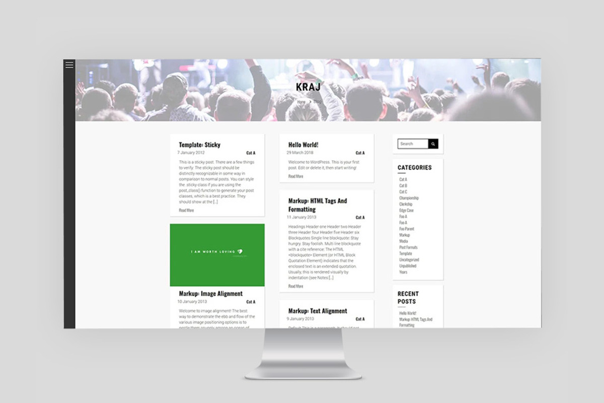 Kraj - Music Band WordPress Theme, a WordPress Template by NetGon_Tech's Shop (Photo 1 of 4)
