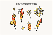 Christmas Doodles & Holiday Clipart, a Seasonal Illustration by Oktyabr (Thumbnail 2 of 8)