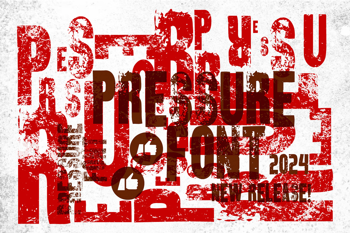 PRESSURE FONT, a Sans Serif Font by vtks design (Photo 2 of 4)