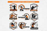 Trapshooting Sport Badge Logo Bundle, a Sport Illustration by Guavanaboy (Thumbnail 1 of 3)
