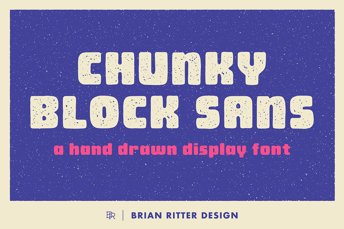 Chunky Block Sans Font, a Sans Serif Font by Brian Ritter Design (Photo 1 of 6)