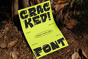 GF Knock - Cracked Display Font, a Handwritten Font by GroovyFontCo (Thumbnail 6 of 7)