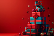 86 Gift boxes with ribbons and bows, a Holiday Photo by Handmadefont (Thumbnail 12 of 90)