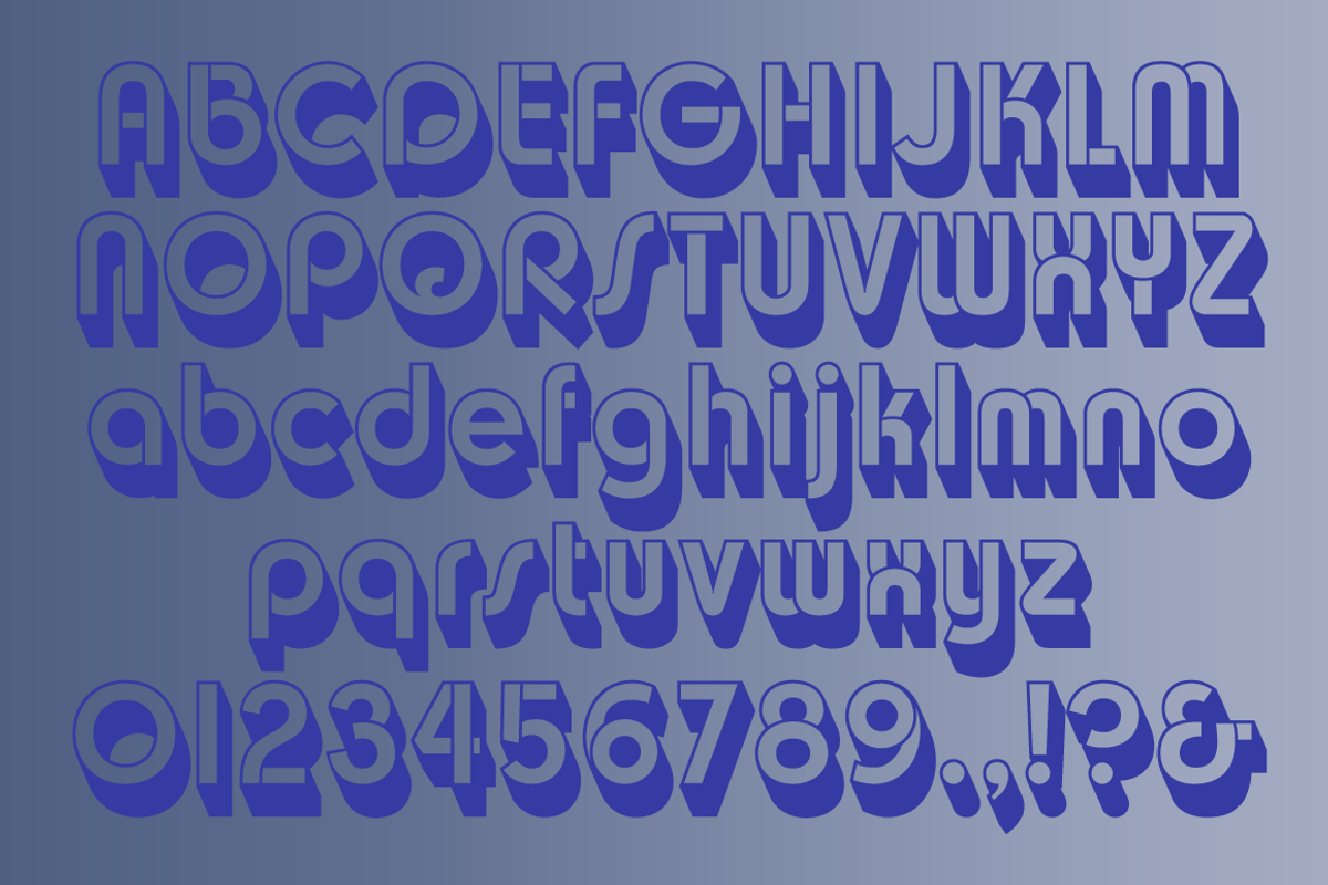 Churchward Design Reverse Shadow, a Sans Serif Font by BluHead Studio (Photo 2 of 2)