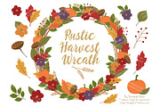 Autumn Harvest Wreath & Extras, an Illustration by Amanda Ilkov (Thumbnail 2 of 4)