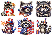 Cartoonish Patriotic Raccoon Clipart, an Illustration by Pixels.Craft (Thumbnail 8 of 10)