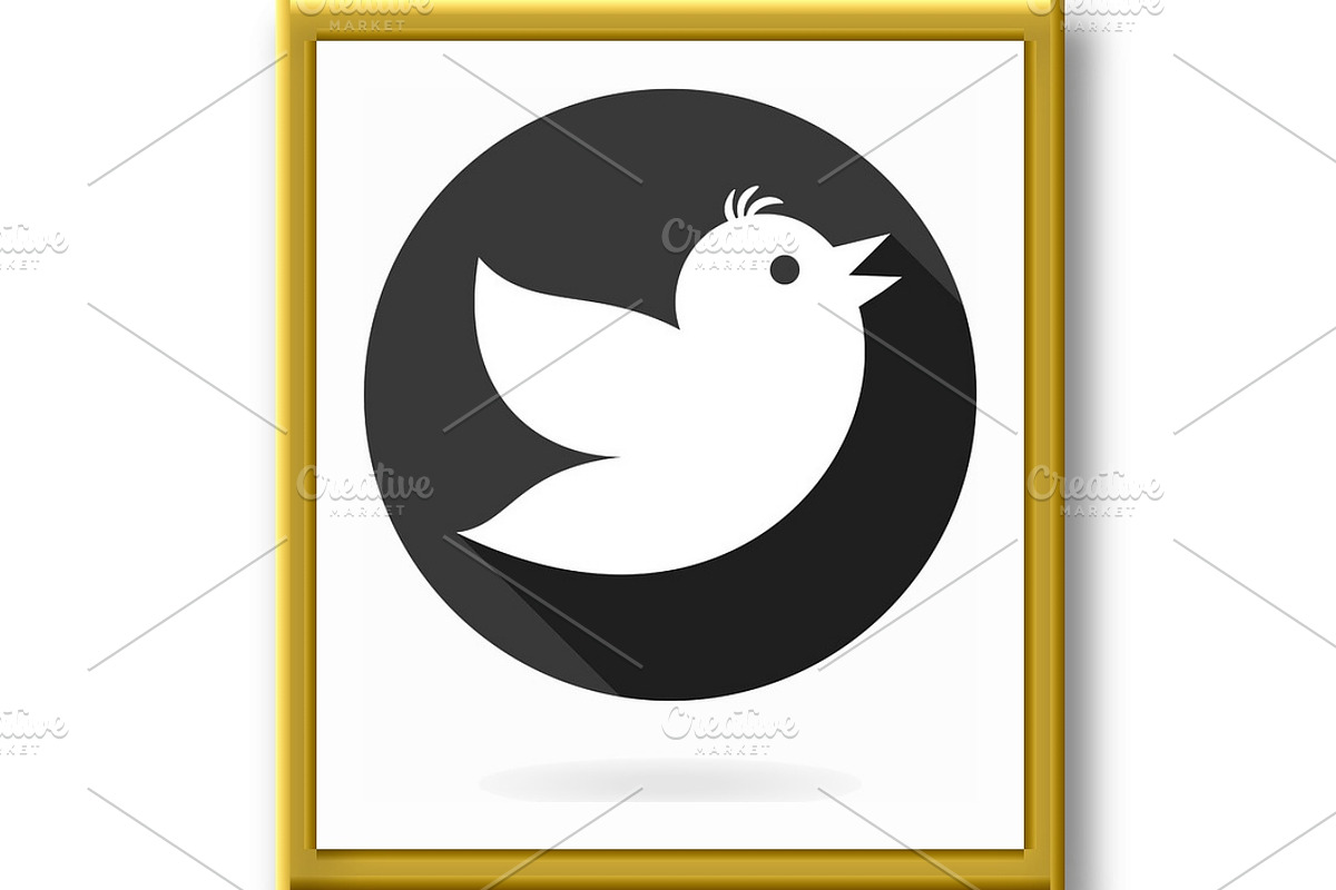 Flying Bird Vector Flat Icon, an Outline Icon by FineArtStudio (Photo 3 of 3)