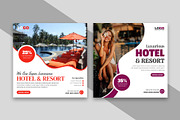 Hotel and Resort Social Media Post, a Social Media Template by nandinigraphics (Thumbnail 2 of 2)
