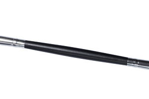Double-ended cosmetic brush with black matte body, silver tips, a Beauty & Fashion Photo by ndanko