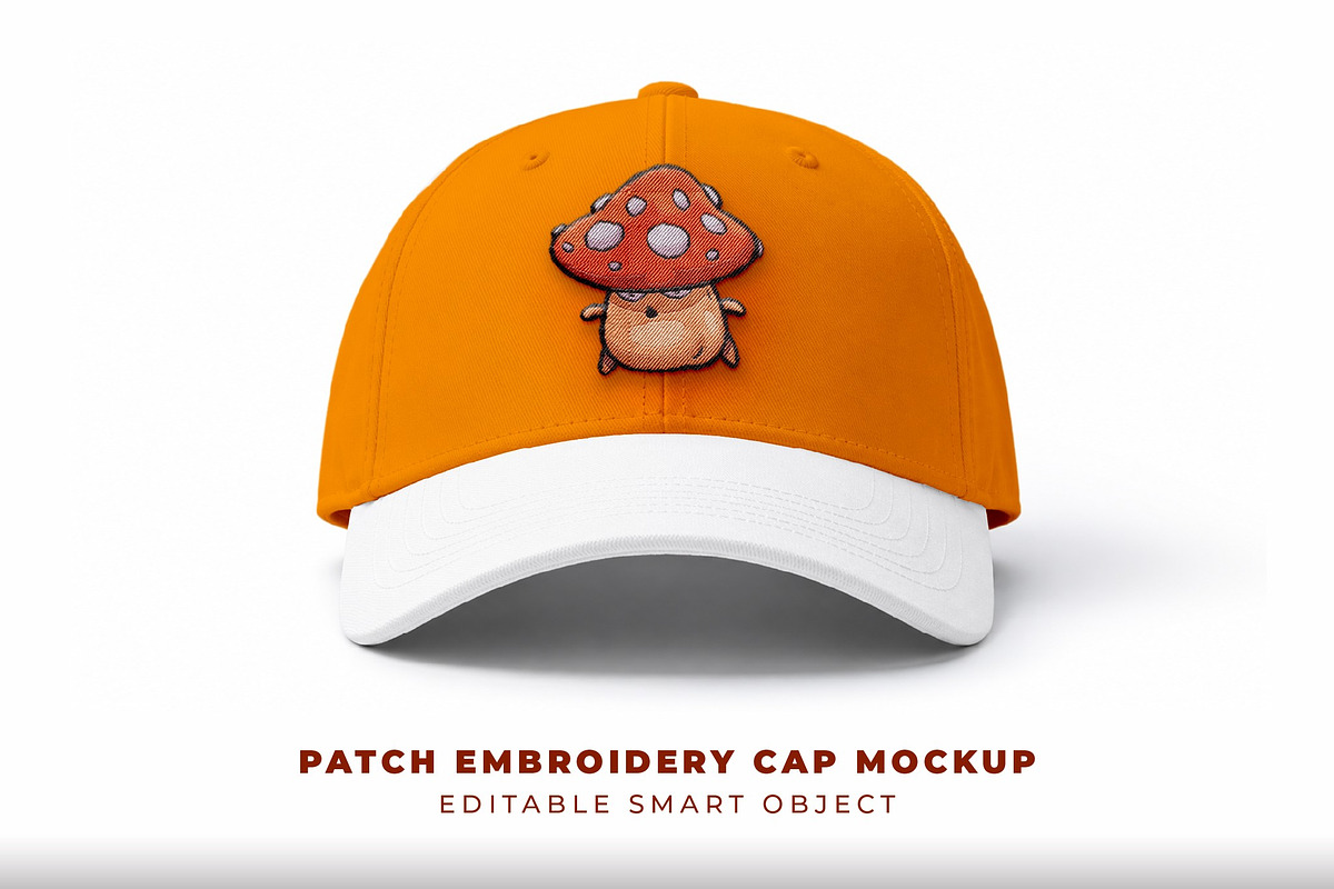 Patch Embroidery Cap Mockup, a Hat Mockup by studiogstock (Photo 1 of 2)