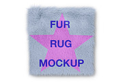 Square fur rug mockups., a Mockup by moqirynart (Thumbnail 6 of 16)