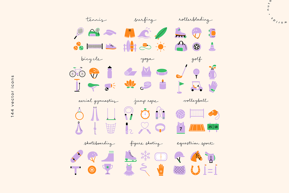 Sports, Active Lifestyle Vector Pack, a Sport Illustration by Nutalin Art (Photo 7 of 12)