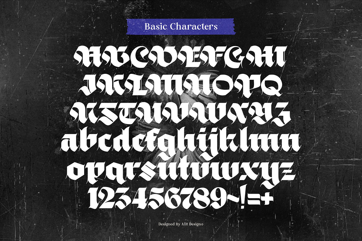 Black Obesity Blackletter Font, a Blackletter Font by alit design (Photo 3 of 17)