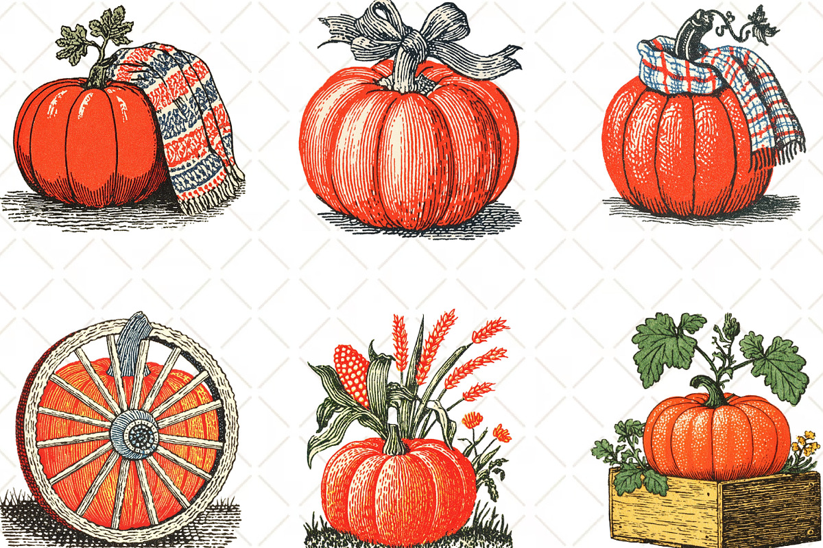 Pumpkin Hand Drawn Fall, an Illustration by Black Bird Studio (Photo 3 of 6)