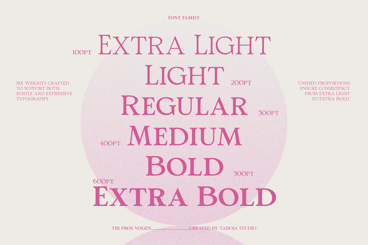 TBJ Pros Vogen Luxury Modern Serif, a Serif Font by Taboja Studio (Photo 3 of 15)