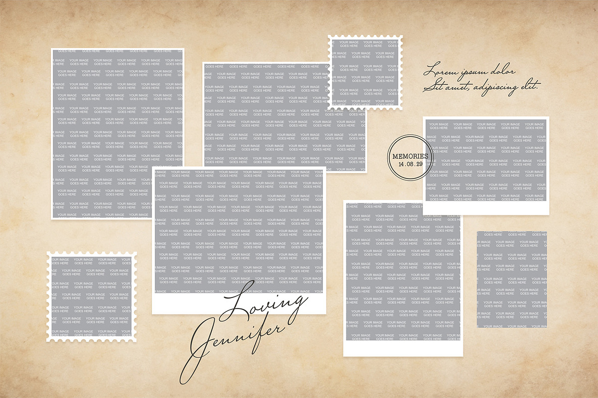 Vintage Photo Collage Mood Board, a Card Template by BrandPacks (Photo 2 of 2)