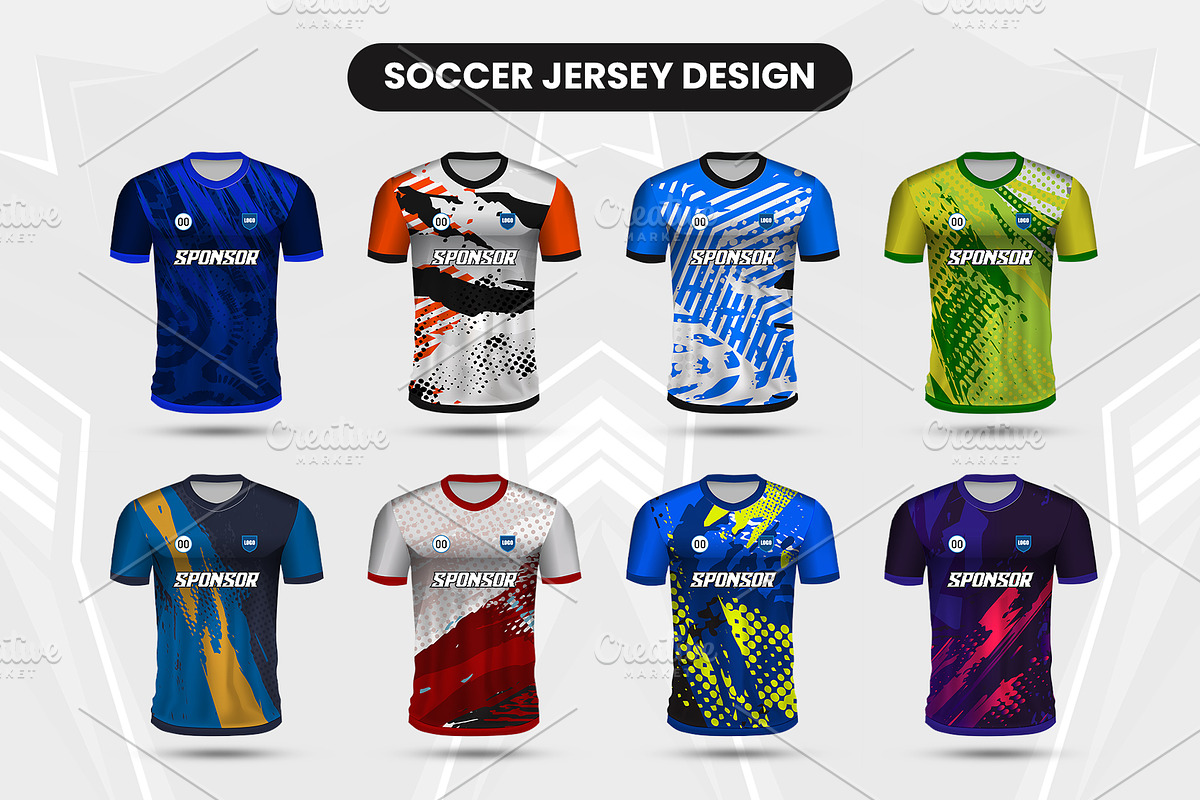 Soccer jersey design for sublimation, a Sport Illustration by samsulpassive (Photo 4 of 4)
