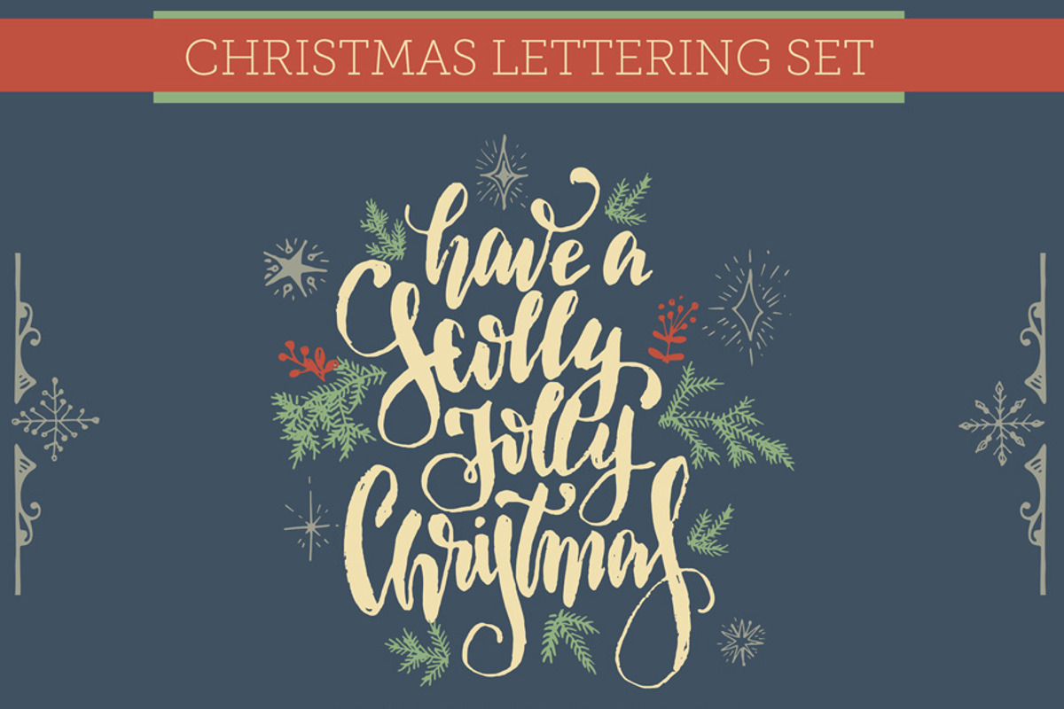 Christmas Lettering SET, a Decorative Illustration by ARSCOR (Photo 1 of 6)