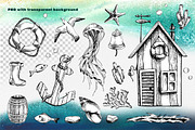 Nautical clip-art line-art graphic, an Animal Illustration by NATASHA CHU (Thumbnail 3 of 16)