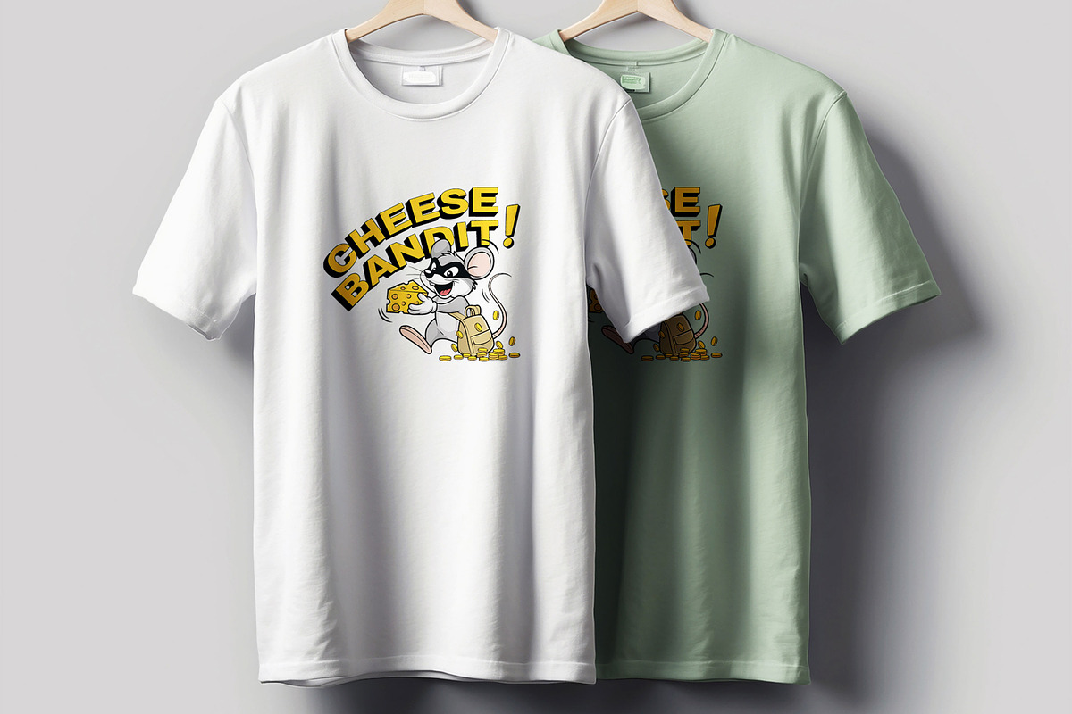 Cheese Bandit T Shirt Design Layout, a Stationery Template by MightyDesign (Photo 3 of 6)