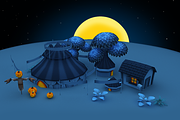 Cartoon Halloween Farm, an Environmental 3D Model by Souchenki (Thumbnail 4 of 11)