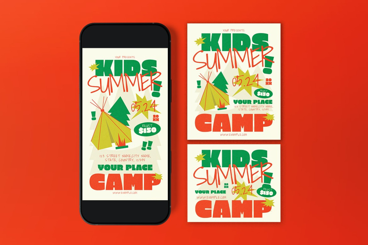 Kids Summer Camp Flyer preview 3