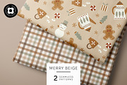 Merry Beige patterns, a Pattern Graphic by Muriel Petitpattern (Thumbnail 1 of 4)