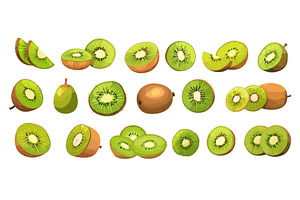 Kiwi fruit. Cartoon fresh ripe juicy, a Food Illustration by Stock-Smart-Start