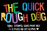 FONT | Stempel Sans Print Neo, a Sans Serif Font by Typo Graphic Design (Thumbnail 1 of 3)