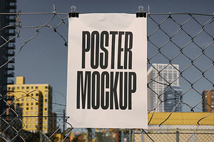 Grunge Urbanistic Poster Mockup