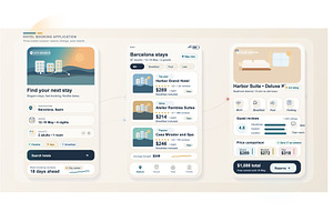 A set of three mobile application, a Technology Illustration by ZinetroN