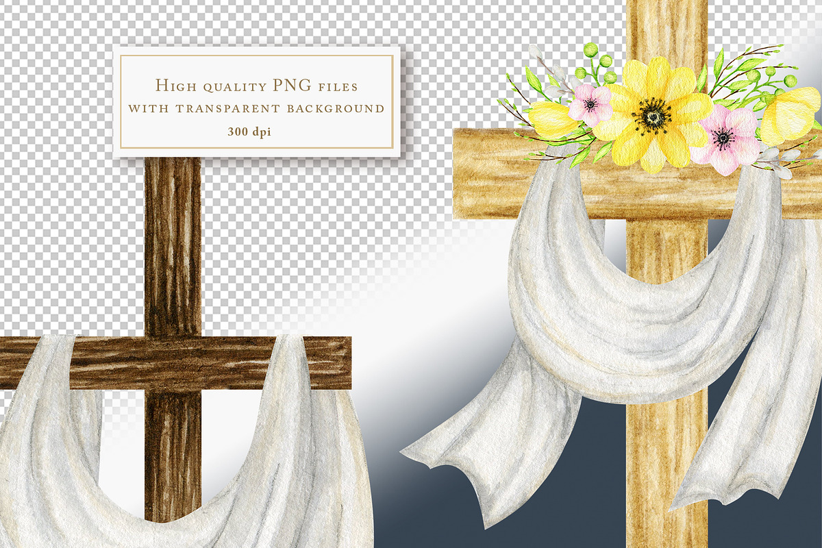 Church and crosses religious clipart, an Illustration by svetlanaARTdreams (Photo 12 of 13)