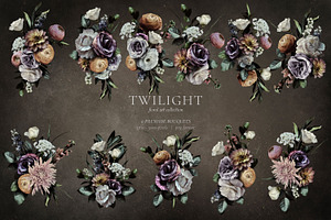 Twilight Floral Art Collection