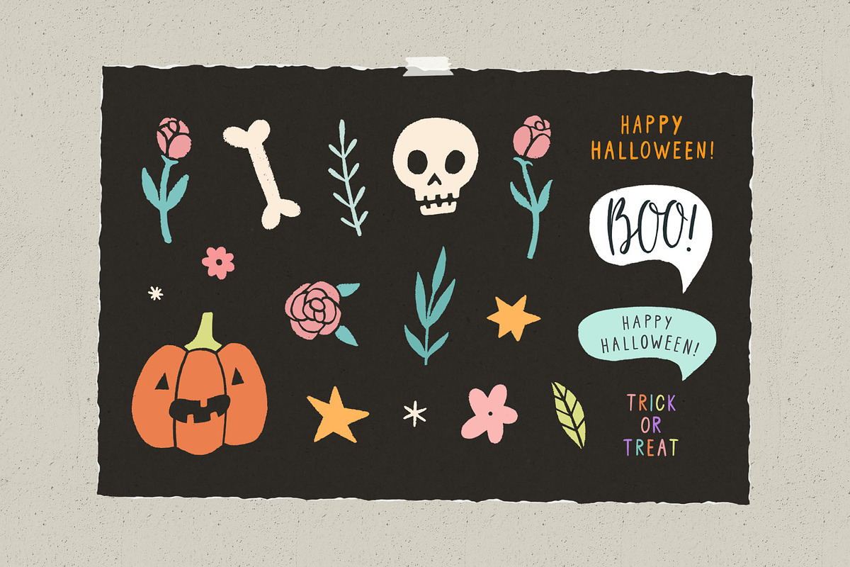 Scary & Cute. Halloween pack., an Education Illustration by kondratya (Photo 2 of 7)