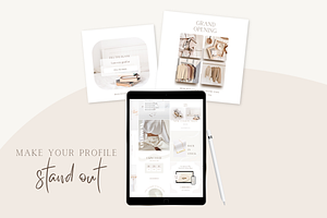 White Instagram Post Template CANVA