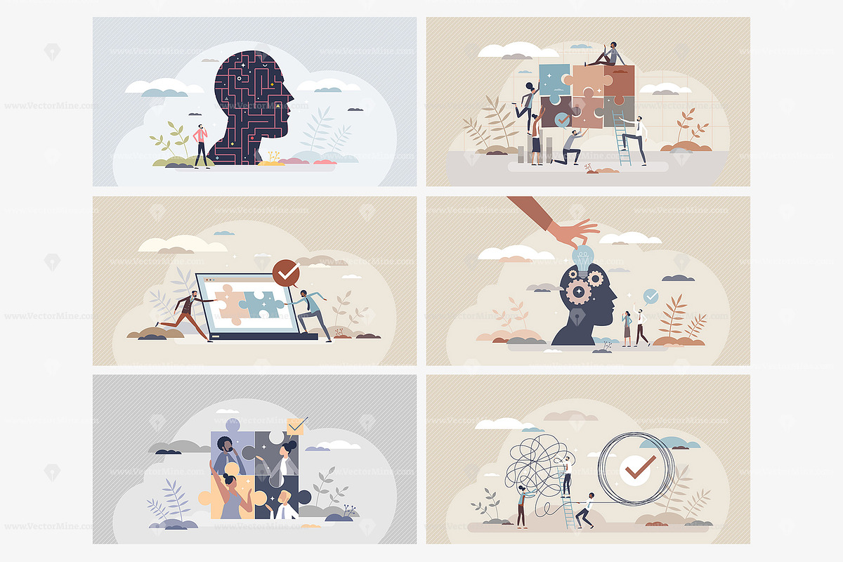 18 Solving Problems Concepts, a Person Illustration by VectorMine (Photo 2 of 8)