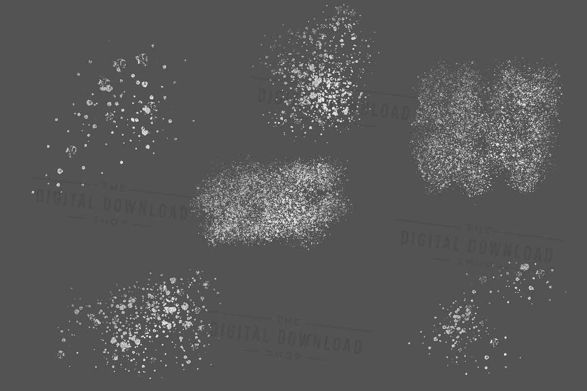 Silver Splatters Clipart, an Object Graphic by The Digital Download Shop (Photo 7 of 9)