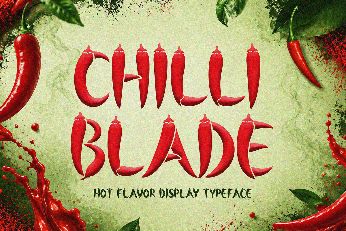 CHILLI BLADE - Display Font, a Handwritten Font by NTC Graphic (Photo 1 of 10)