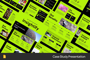 Green Neon Case study GSlides PPoint, a Presentation Template by Fit-tee